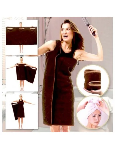 Set 2 prosoape 2 in 1 - Halat si prosop unisex