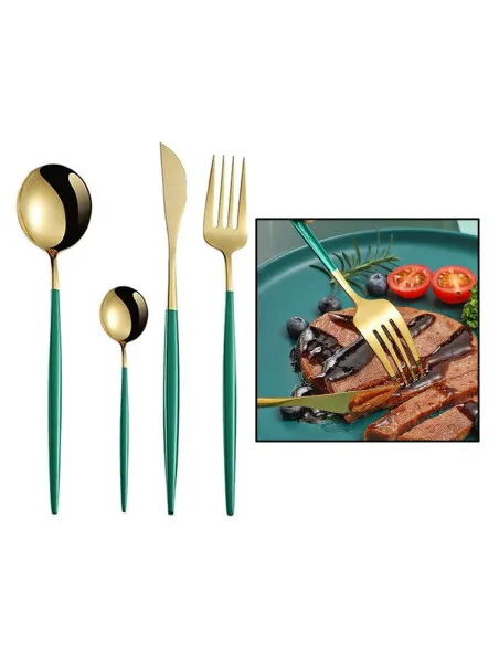 Set 4 tacamuri DeLuxe Roz / Turcoaz, 28.3 x 14.7