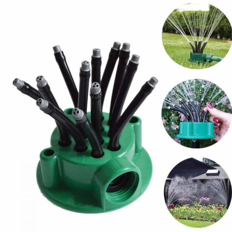Set Furtun de gradina extensibil 22.5 m cu dispozitiv pentru pulverizarea apei + aspersor de stropit cu 12 duze
