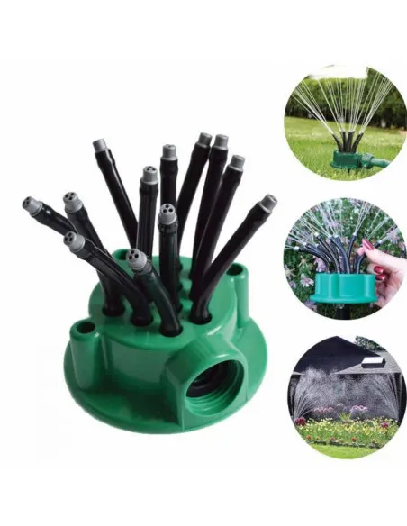 Set Furtun de gradina extensibil 22.5 m cu dispozitiv pentru pulverizarea apei + aspersor de stropit cu 12 duze