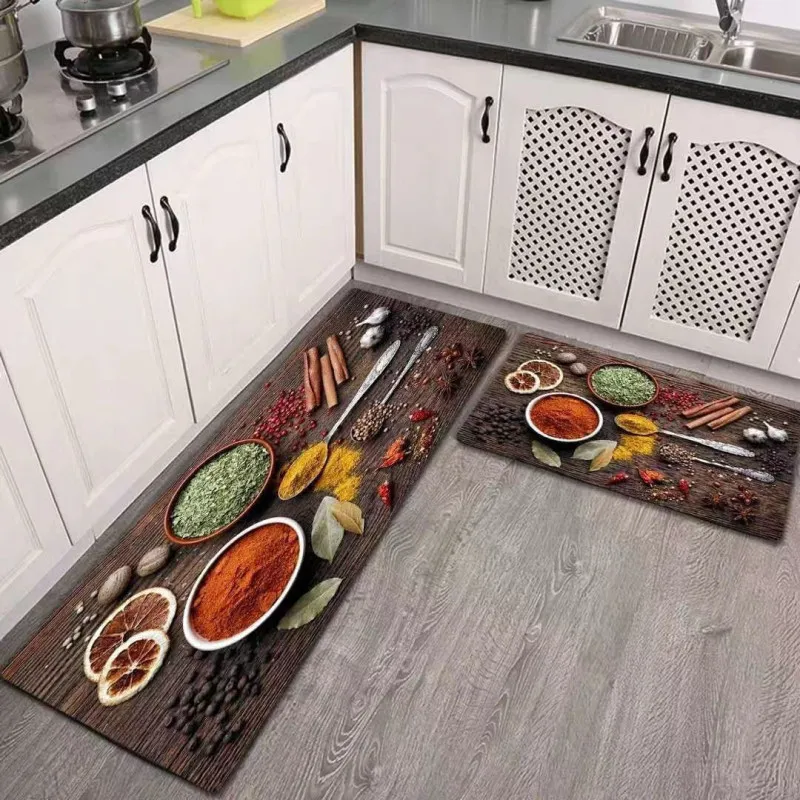 Set 2 Covoare Bucătărie Antiderapante | 50x60cm & 50x120cm