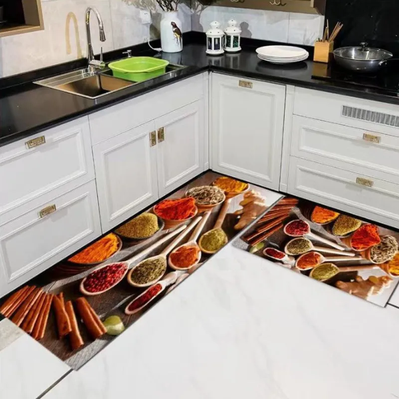 Set 2 Covoare Bucătărie Antiderapante | 50x60cm & 50x120cm