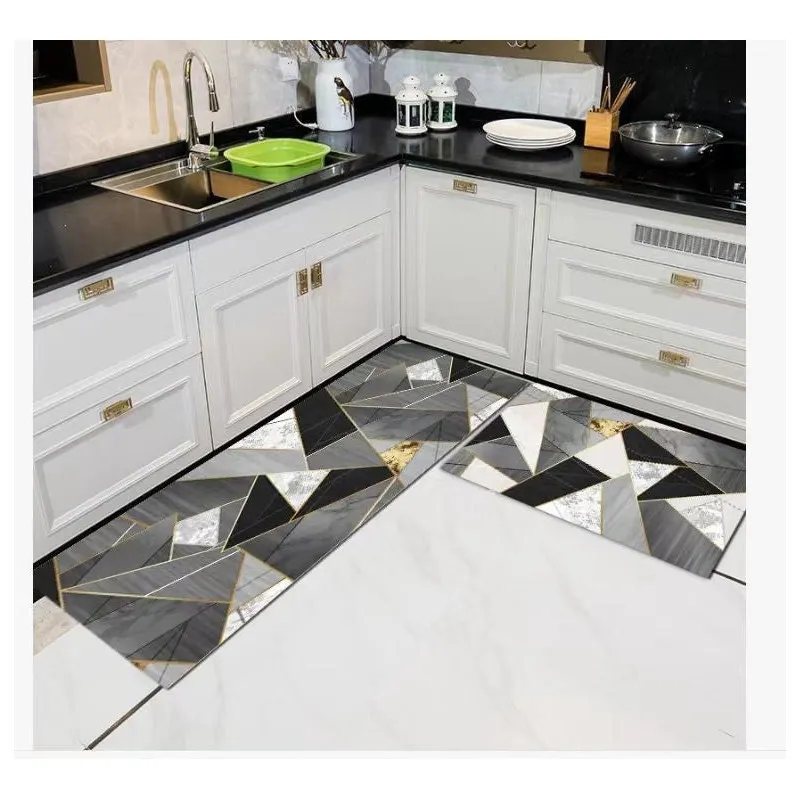 Set 2 Covoare Bucătărie Antiderapante | 50x60cm & 50x120cm