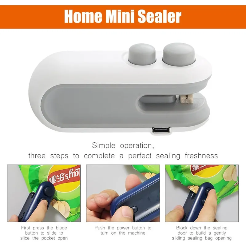 Aparat de sigilat pungi portabil, USB C