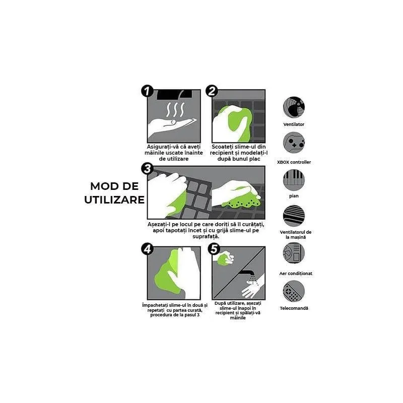 Gel elastic pentru indepartarea murdariei si a