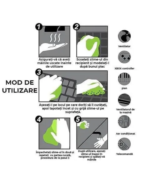 Gel elastic pentru indepartarea murdariei si a
