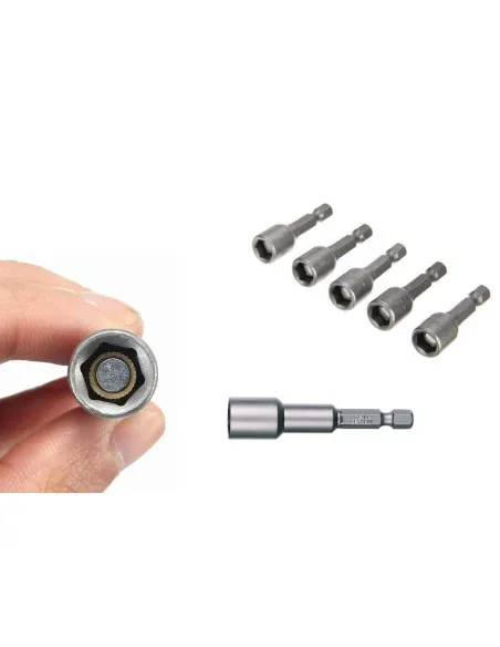Set 5 adaptori magnetici profesionali 1/4 8mm