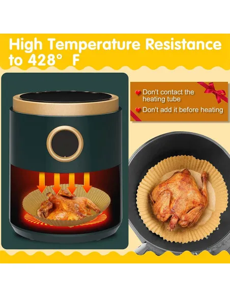 Set 50 buc hartie pentru Air Fryer, de unica folosinta