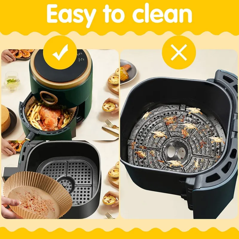 Set 50 buc hartie pentru Air Fryer, de unica folosinta