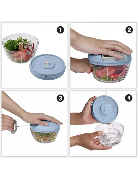 Tocator manual pentru legume cu 3 lame