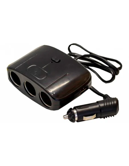 Priza tripla + USB pentru bricheta auto
