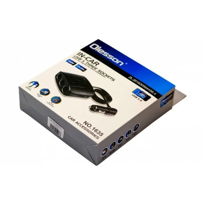 Priza tripla + USB pentru bricheta auto