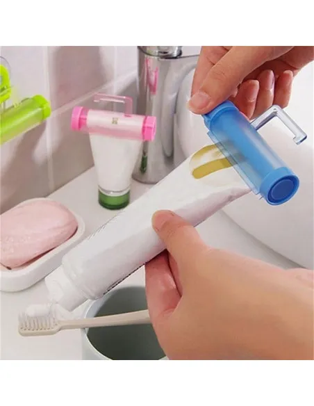 2x Dispenser stors tub pasta de dinti, albastru
