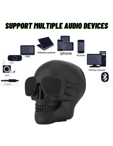 Boxa portabila tip craniu, Bluetooth, 3W