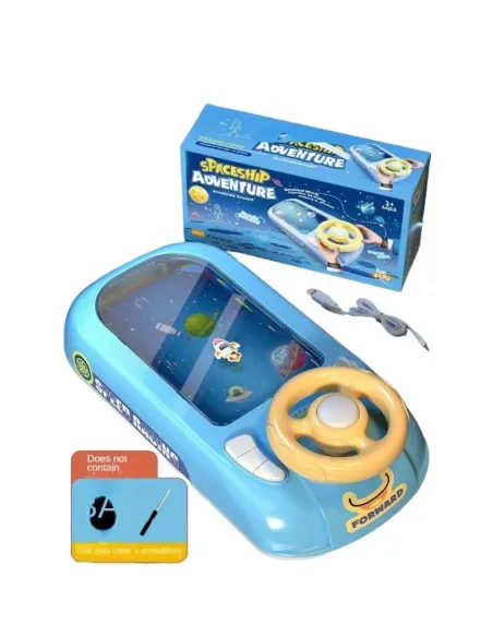 Jucarie Interactiva volan de condus cu circuit curse, sunete si functii, alimentare USB, pentru Copii 3-6 Ani