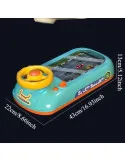 Jucarie Interactiva volan de condus cu circuit curse, sunete si functii, alimentare USB, pentru Copii 3-6 Ani