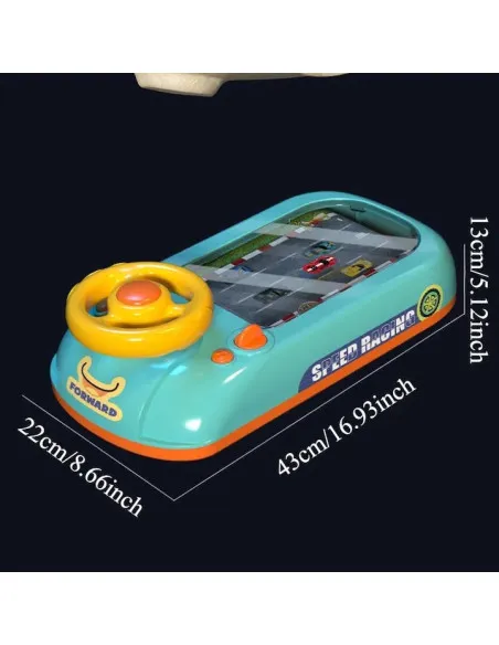Jucarie Interactiva volan de condus cu circuit curse, sunete si functii, alimentare USB, pentru Copii 3-6 Ani