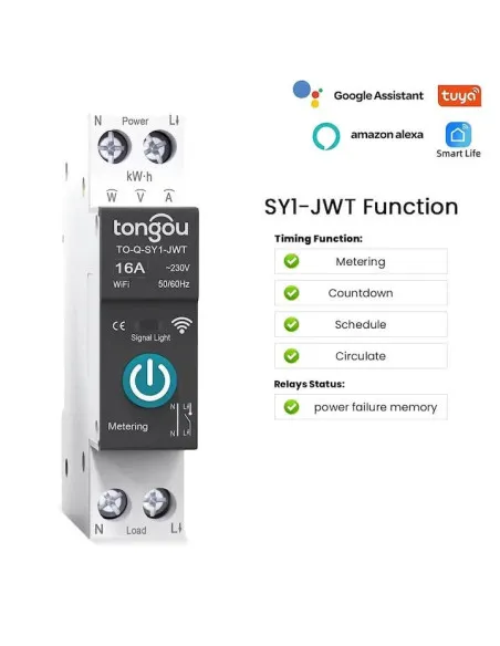 [RESIGILAT] Siguranta automata smart, WIFI, 1P, 16 A, monitorizare consum ,TUYA, Smart Life App