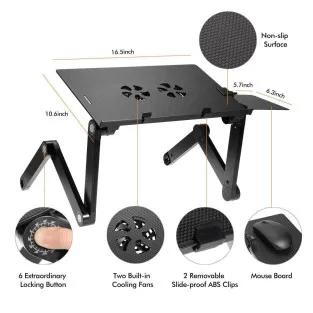 Masuta multifunctionala laptop, 2 coolere si 2 2