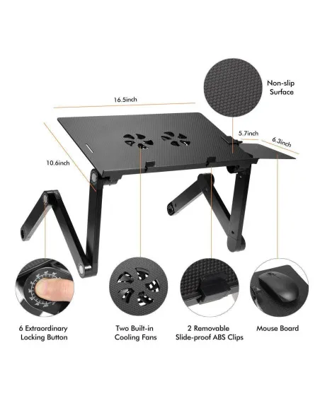 Masuta multifunctionala laptop, 2 coolere si 2