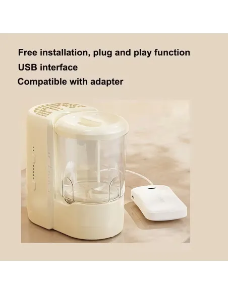 Dispozitiv Profesional Curățare și Uscare Pensule Machiaj, 850 RPM, USB Portabil