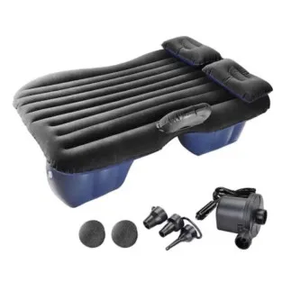 Saltea auto gonflabila 138 x 85 x 45 cm cu pompa electrica inclusa 12v