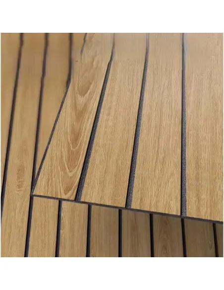  Set 5 x Tapet decorativ autoadeziv, aspect lemn vertical, 30x60cm, model 3D modern, pentru perete interior, imitatie riflaj