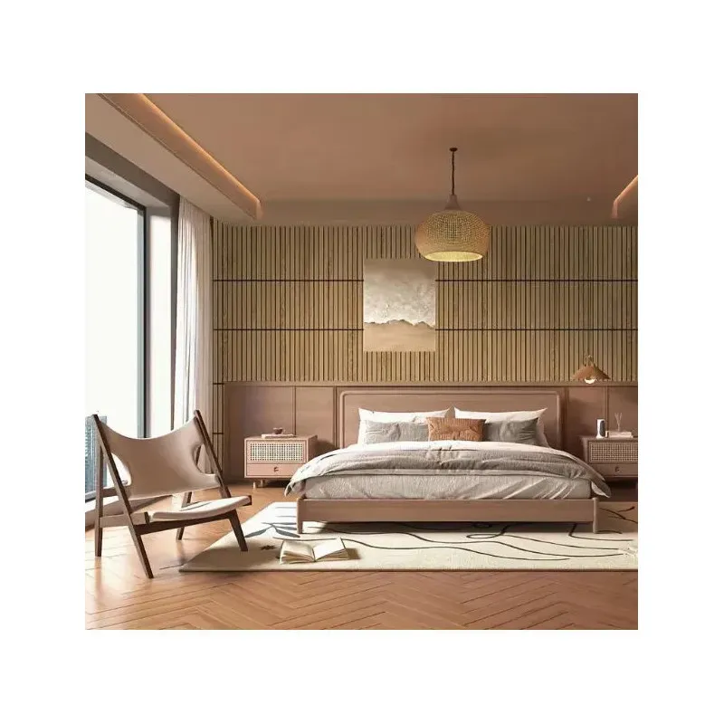  Set 5 x Tapet decorativ autoadeziv, aspect lemn vertical, 30x60cm, model 3D modern, pentru perete interior, imitatie riflaj