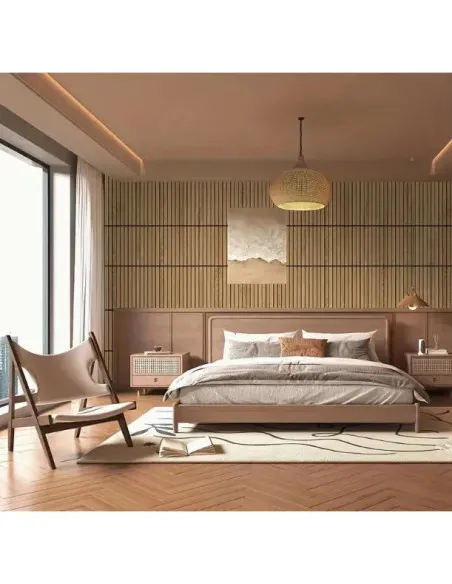  Set 5 x Tapet decorativ autoadeziv, aspect lemn vertical, 30x60cm, model 3D modern, pentru perete interior, imitatie riflaj
