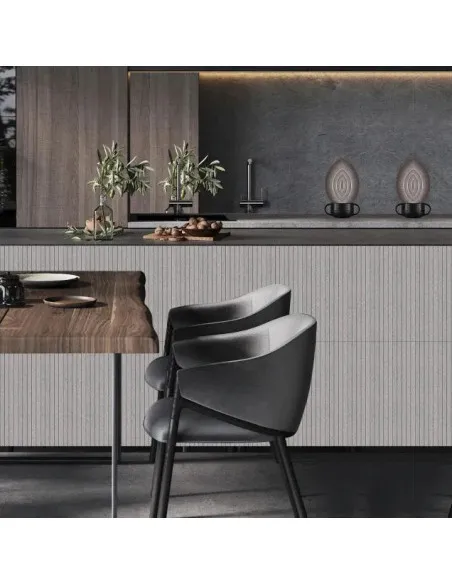  Set 5 x Tapet decorativ autoadeziv, aspect lemn vertical, 30x60cm, model 3D modern, pentru perete interior, imitatie riflaj