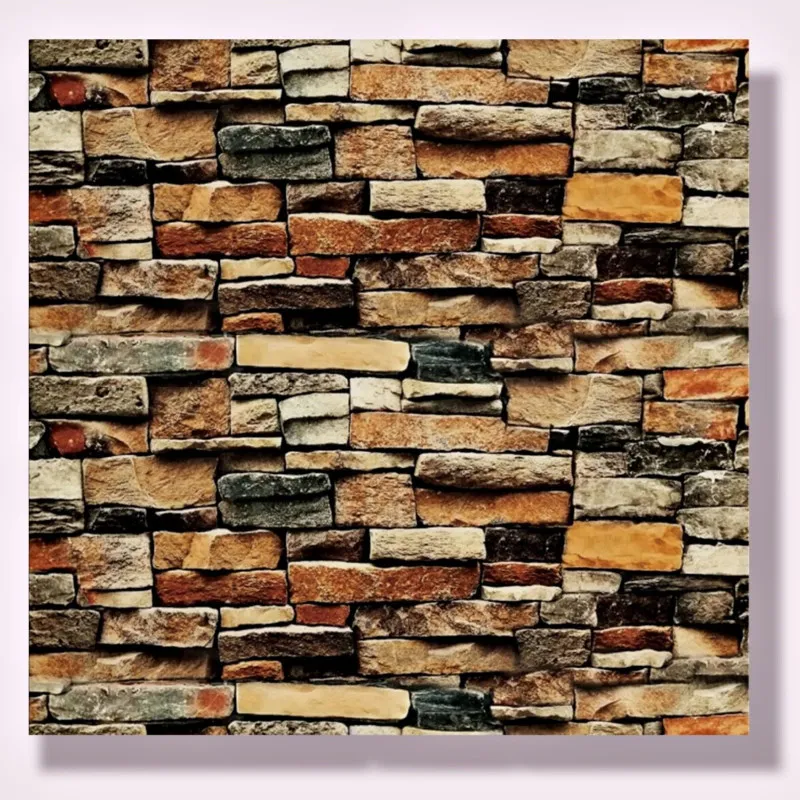 Set 10 x placi autoadezive pentru perete tip marmura , impermeabila , 60x60 cm maro