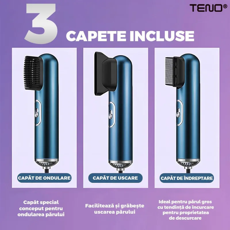 Uscator 3 in 1 Profesional de Par 3 accesorii incluse, 1200W