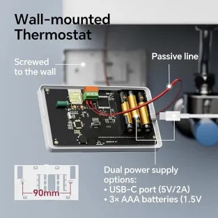 [RESIGILAT] Termostat inteligent BEOK CONTROLS BOT-W506-WIFI pentru sistem de boiler Tuya,Zegbee 2