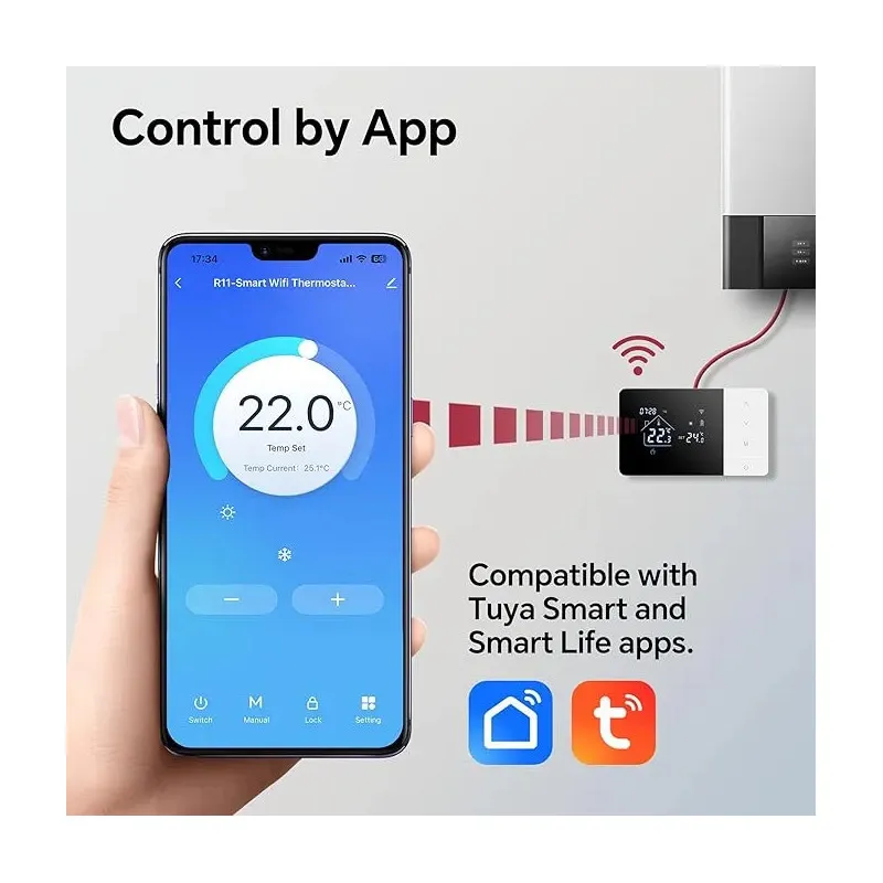 [RESIGILAT] Termostat inteligent BEOK CONTROLS BOT-W506-WIFI pentru sistem de boiler Tuya,Zegbee