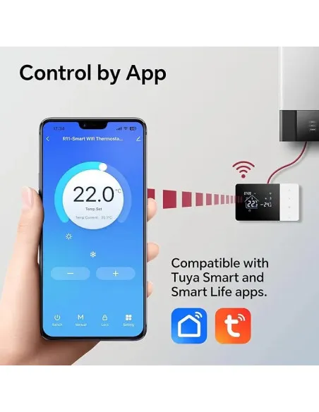 [RESIGILAT] Termostat inteligent BEOK CONTROLS BOT-W506-WIFI pentru sistem de boiler Tuya,Zegbee