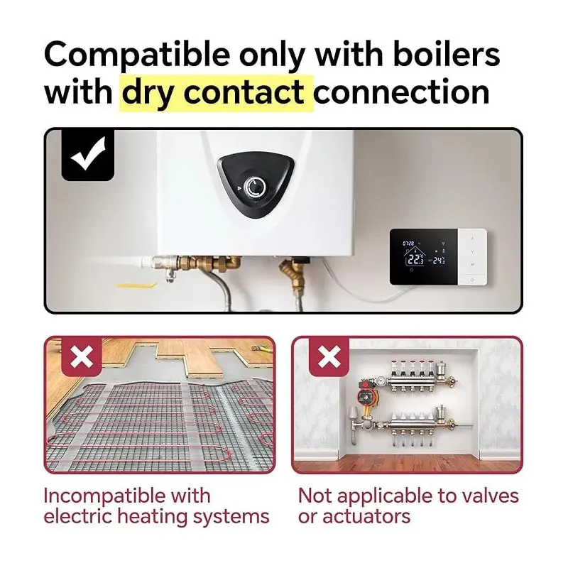 [RESIGILAT] Termostat inteligent BEOK CONTROLS BOT-W506-WIFI pentru sistem de boiler Tuya,Zegbee