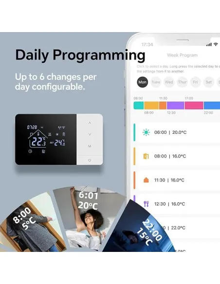 [RESIGILAT] Termostat inteligent BEOK CONTROLS BOT-W506-WIFI pentru sistem de boiler Tuya,Zegbee