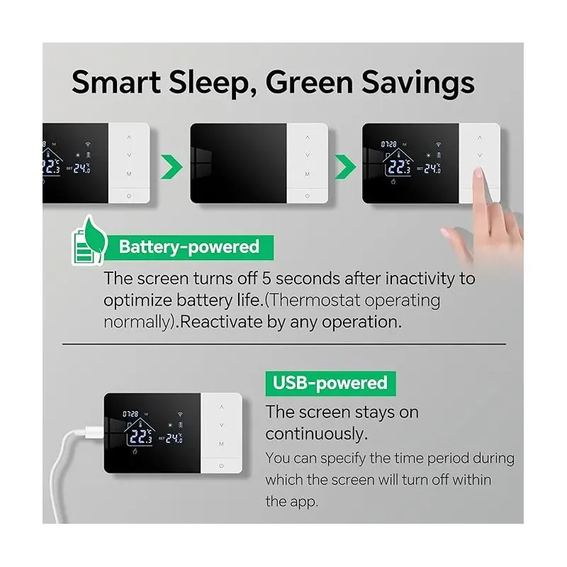 [RESIGILAT] Termostat inteligent BEOK CONTROLS BOT-W506-WIFI pentru sistem de boiler Tuya,Zegbee
