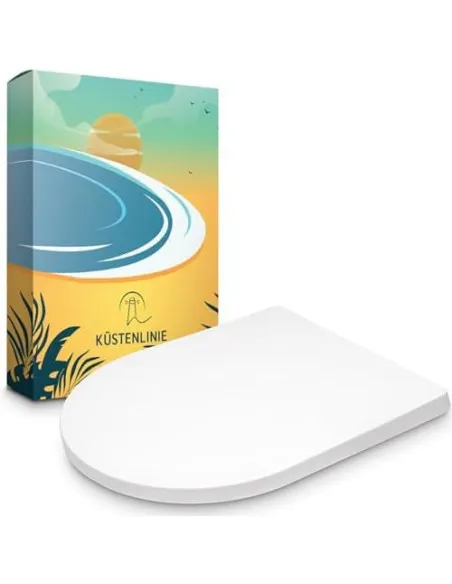 Capac WC Küstenlinie Soft-Close, Formă D, Antibacterial