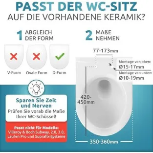 Capac WC Küstenlinie Soft-Close, Formă D, Antibacterial 2