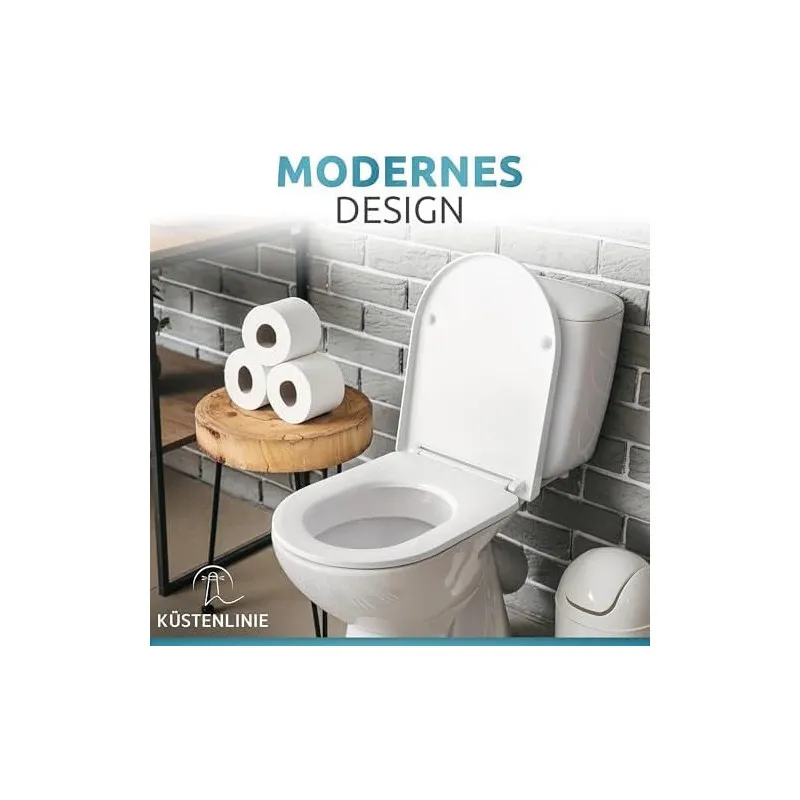 Capac WC Küstenlinie Soft-Close, Formă D, Antibacterial