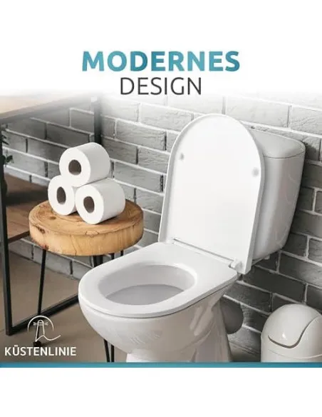 Capac WC Küstenlinie Soft-Close, Formă D, Antibacterial