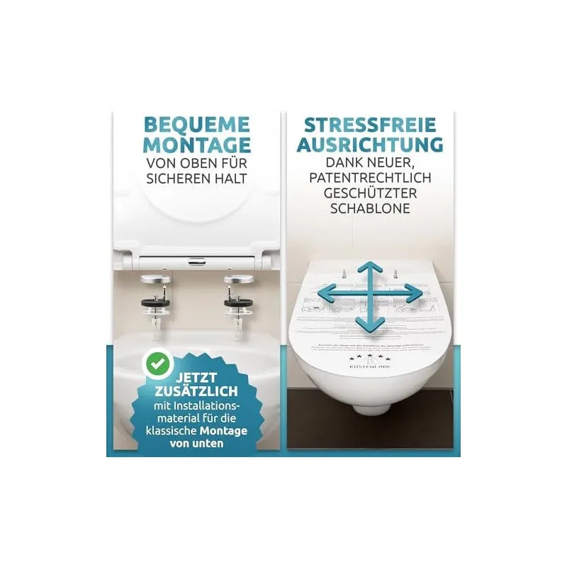 Capac WC Küstenlinie Soft-Close, Formă D, Antibacterial