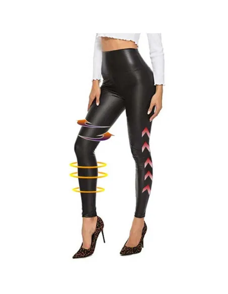 Colanti imitatie de piele negri
