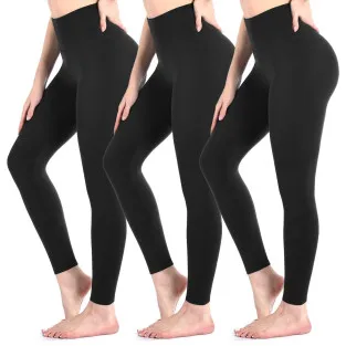 Set 3 colanți călduroși vătuiți, 380 DEN, mărime universală, negru 2