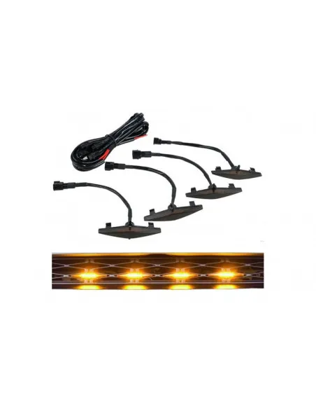 Set 4 x Lumini de zi, decoratie grila fata