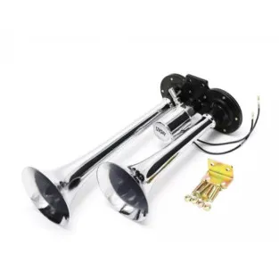 Claxon auto Camion cu 2 goarne 12V, electrovalva 2