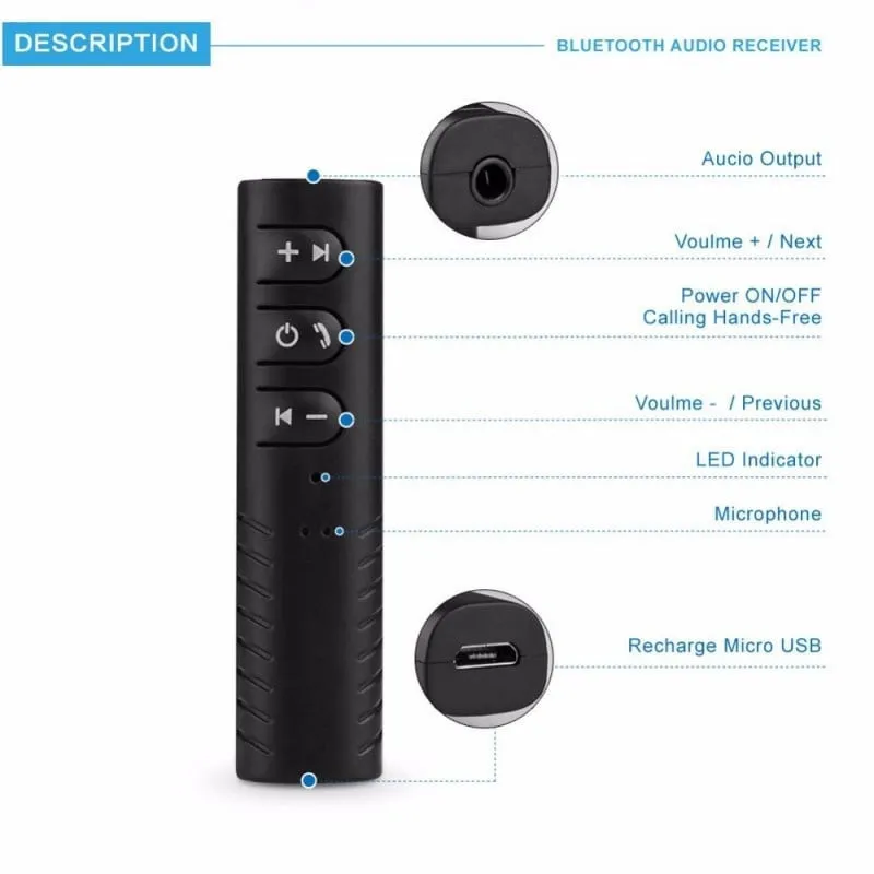 Receptor Bluetooth 3.5mm Wireless BT2