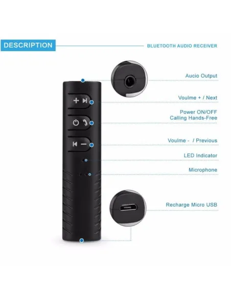 Receptor Bluetooth 3.5mm Wireless BT2