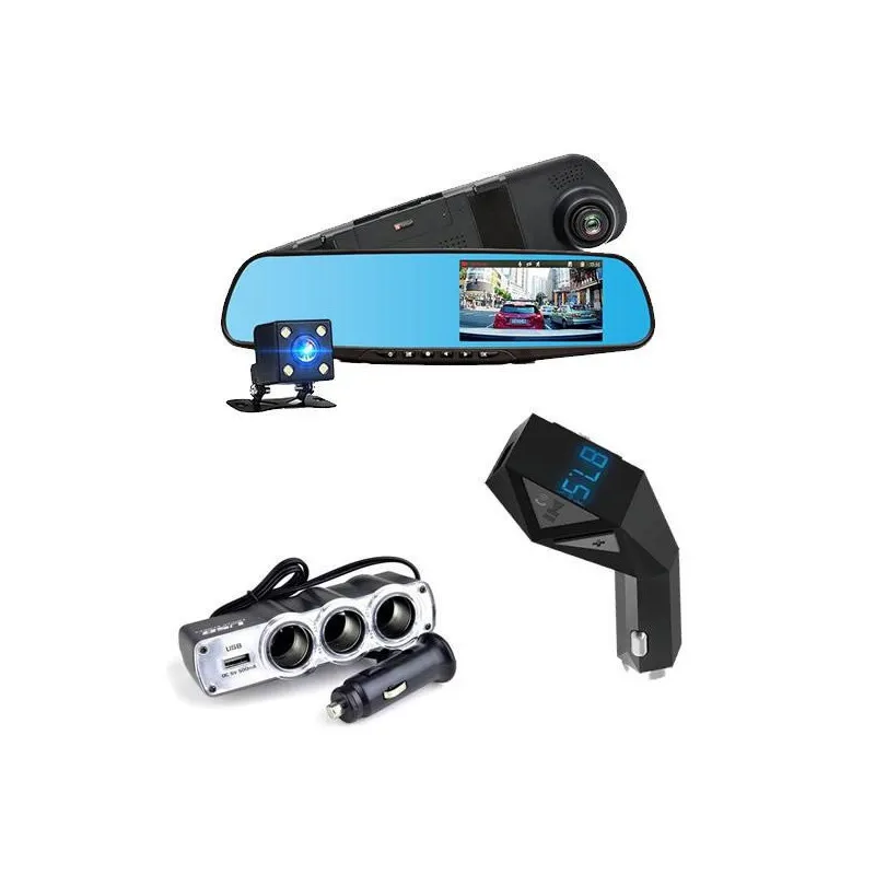 Camera dubla Full HD + Car Kit Bluetooth N8 +